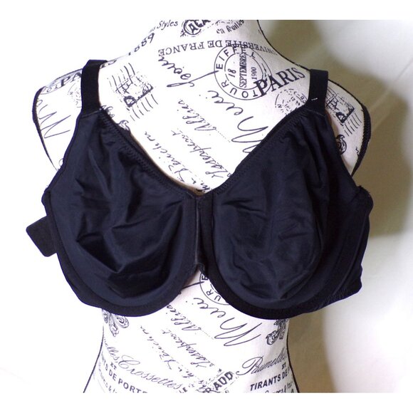 🆕WACOAL Inside Job Full Unpadded Underwire Bra 36DDD Black #855345 - Picture 8 of 8